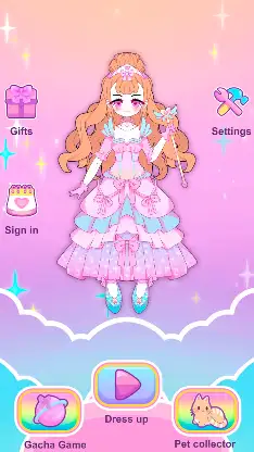Moon Story dress up girl game screenshot 5