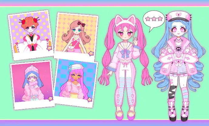 Moon Story dress up girl game screenshot 2