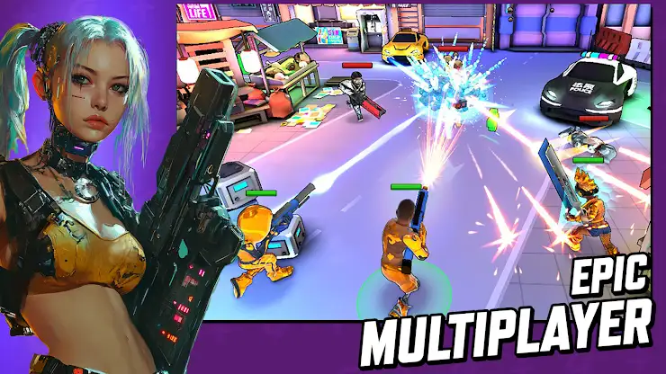 Gridpunk Battle Royale 3v3 PvP screenshot 1