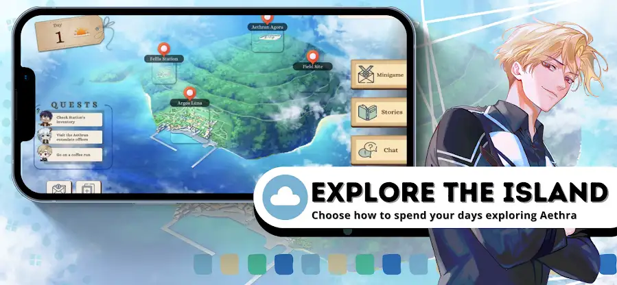 Untold Atlas - anime otome sim screenshot 3