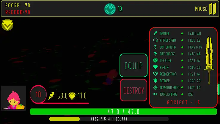 Neon Rogue: Idle Roguelike RPG screenshot 5