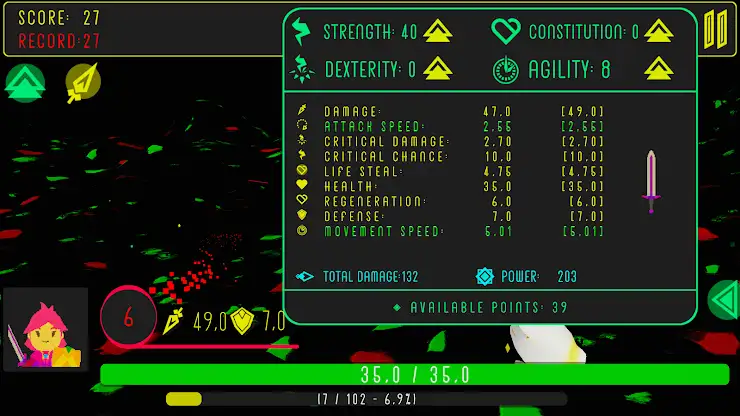 Neon Rogue: Idle Roguelike RPG screenshot 7