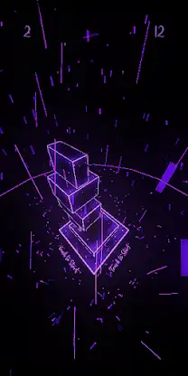 Neon Stack 3D - Stack blocks screenshot 2