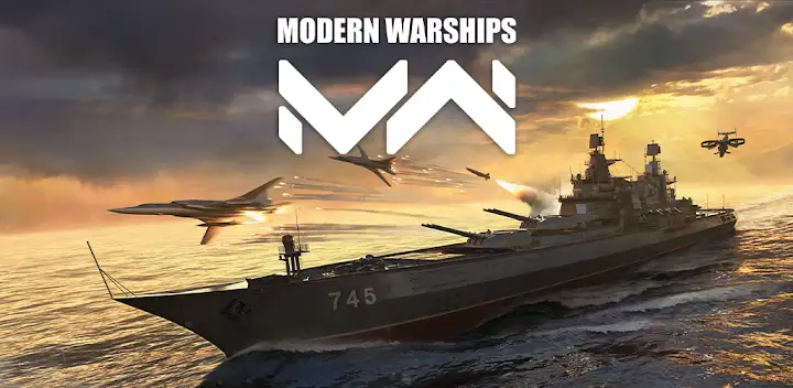 Modern Warships: Naval Battles — Android game banner