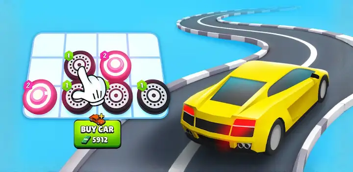 Super Car Merge — Android game banner