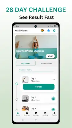 Wall Pilates workout at home screenshot 3