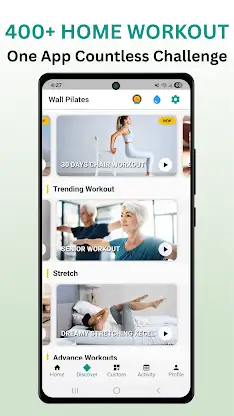 Wall Pilates workout at home screenshot 5