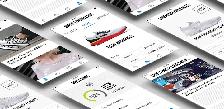 Finish Line: Shop new sneakers — Android app banner