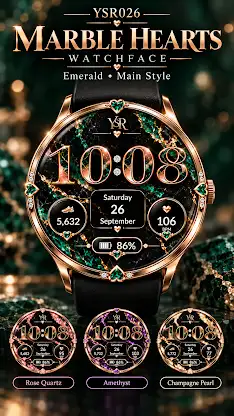 YSR026 Marble Hearts Watchface screenshot 8