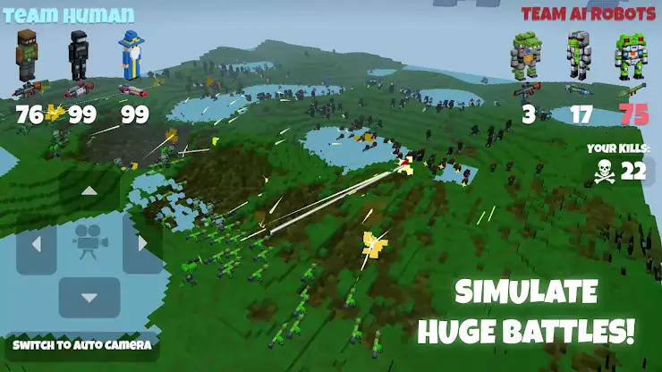 Humans vs Ai: Battle Simulator screenshot 1