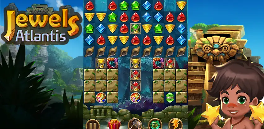 Jewels Atlantis: Puzzle game screenshot 7