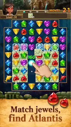 Jewels Atlantis: Puzzle game screenshot 1
