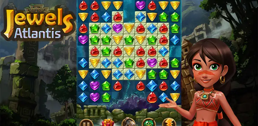 Jewels Atlantis: Puzzle game screenshot 8