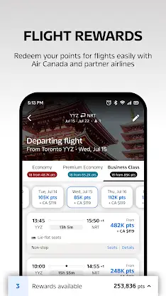 Air Canada + Aeroplan screenshot 6