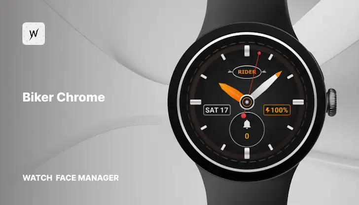 Biker Chrome - watch face screenshot 1
