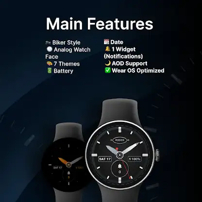 Biker Chrome - watch face screenshot 2