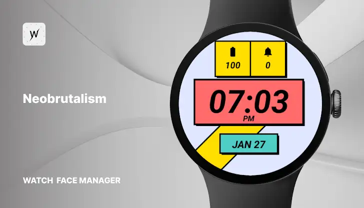 Neobrutalism - watch face screenshot 1