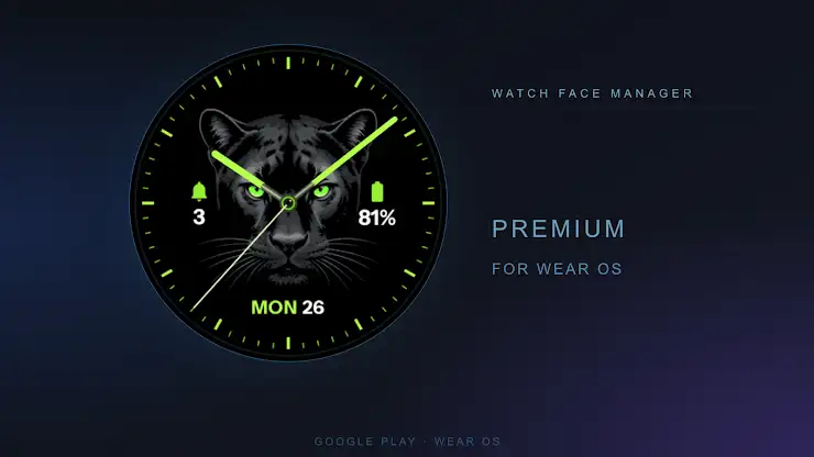 Panther Gaze Watch Face screenshot 1