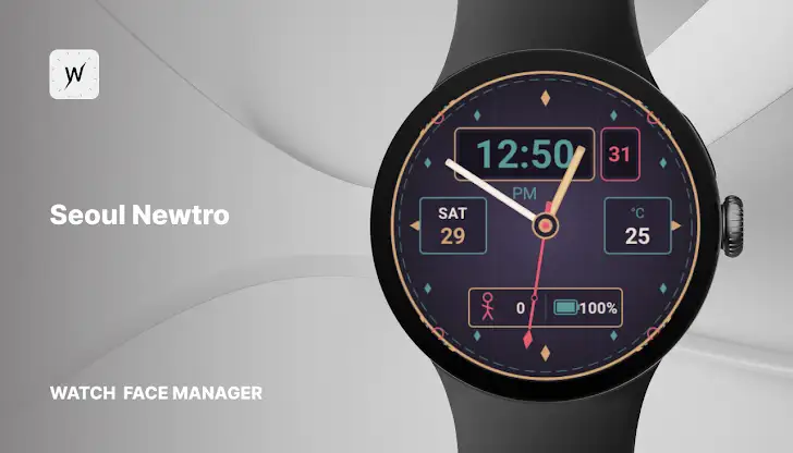 Seoul Newtro Watch Face screenshot 1