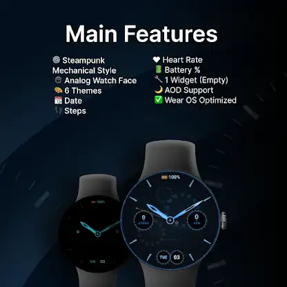 Steampunk Gold - watch face screenshot 2
