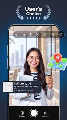 GPS Camera – Timestamp & Map screenshot 1