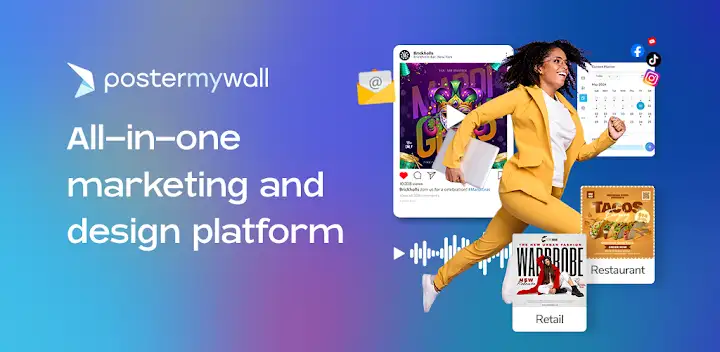 PosterMyWall: Design & Promote — Android app banner