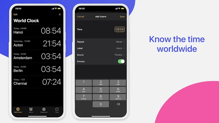 Clock Phone 16, Alarm & Timer screenshot 4