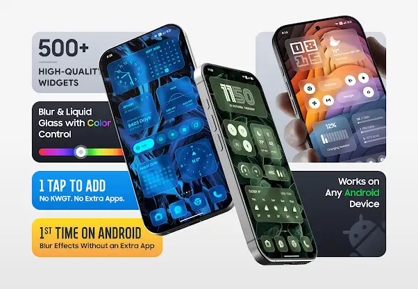 Liquid Glass Widgets : Blur screenshot 1