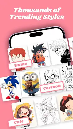 Anime Sketch: Cute Drawing App screenshot 2