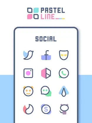 PastelLine IconPack screenshot 4