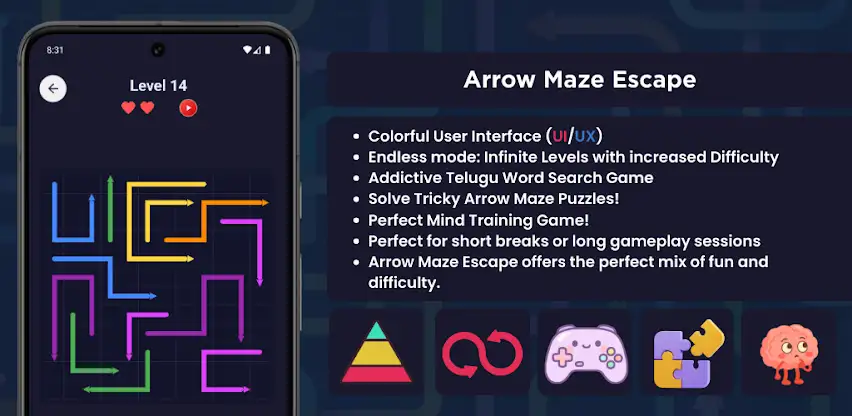 Arrow Maze Escape screenshot 8