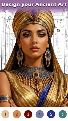 Ancient Color By Number Game screenshot 1