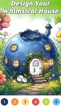 Whimsical House Coloring Book screenshot 1