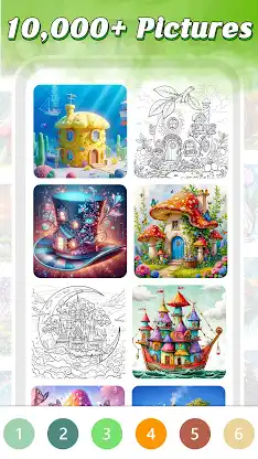 Whimsical House Coloring Book screenshot 6