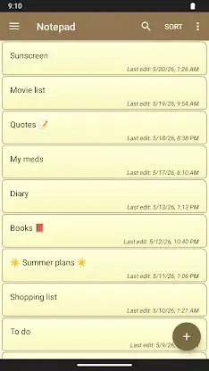 Notepad - simple notes screenshot 1