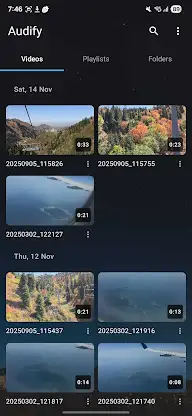 Audify Video Player screenshot 1