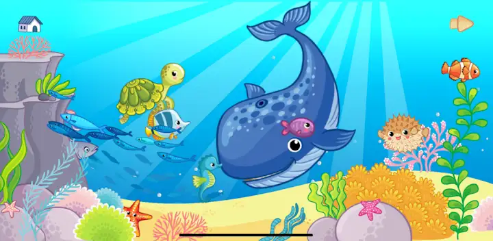 FISH sea animal games for kids — Android game banner