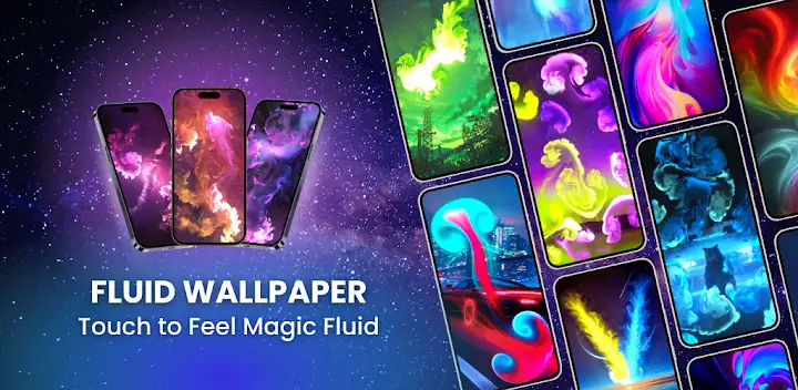 Fluid Magic: 3D Live Wallpaper — Android app banner