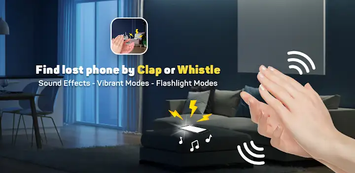 Find My Phone By Clap, Whistle — Android app banner