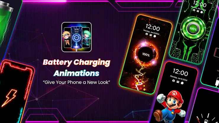Battery Charging Animation 4K screenshot 1
