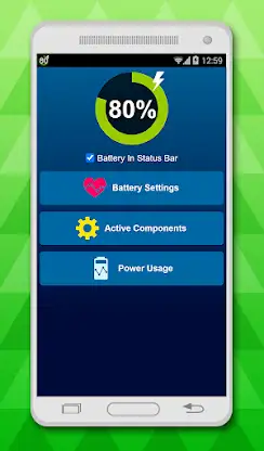 battery in status bar screenshot 1