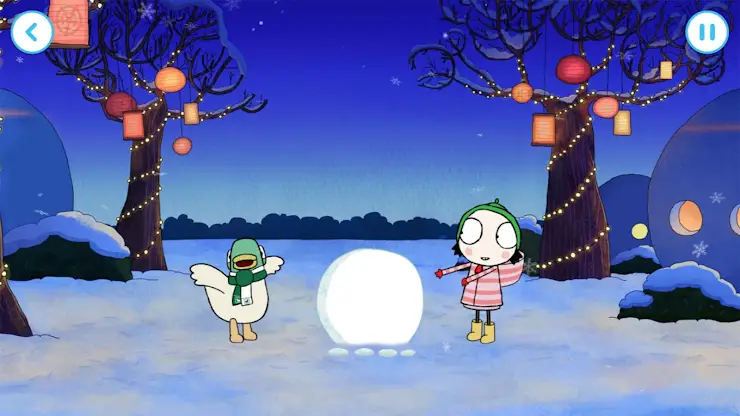 Sarah & Duck: Build a Snowman screenshot 2