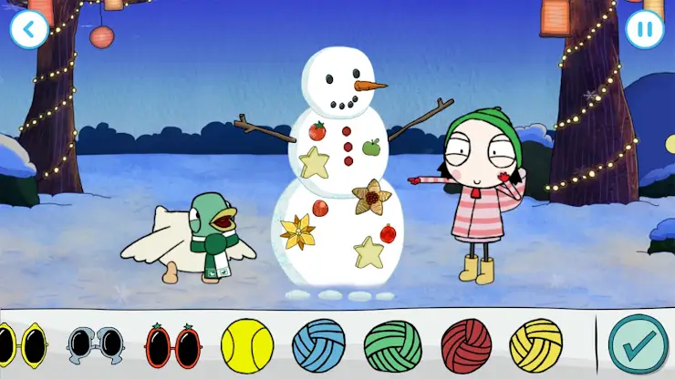Sarah & Duck: Build a Snowman screenshot 3