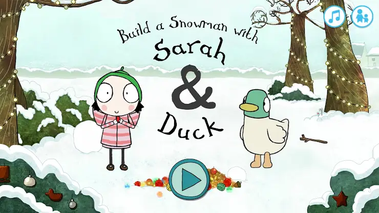 Sarah & Duck: Build a Snowman screenshot 1