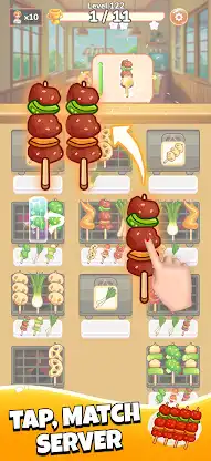 BBQ Foodie Match Skewer Sort screenshot 2