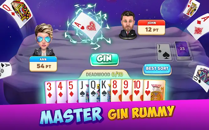 Gin Rummy Stars - Card Game screenshot 1