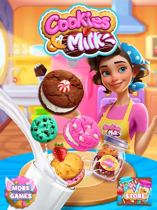 Cookies and Milk Cooking screenshot 1
