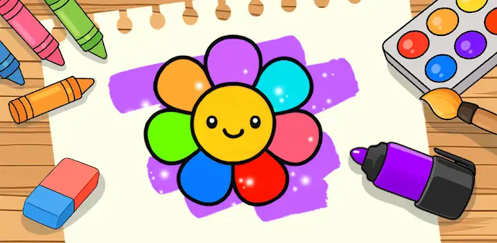 Coloring games for kids: 2-5 y — Android game banner