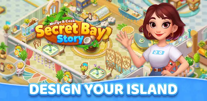 Secret Bay: Merge & Cook Story — Android game banner