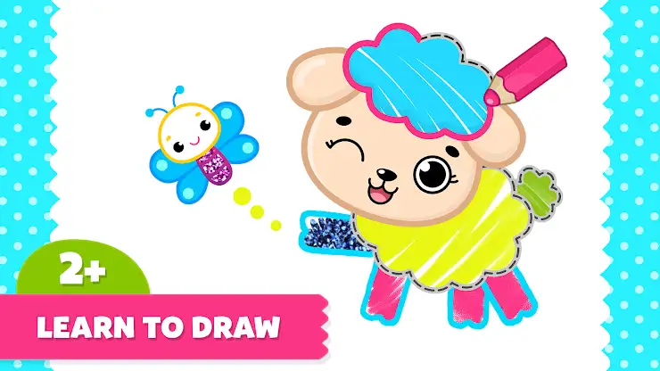 Coloring for Kids: Drawing 2-6 screenshot 1